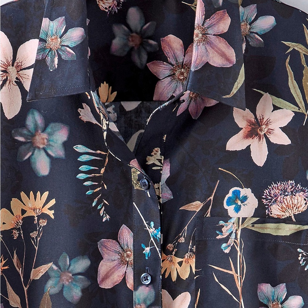 Coldwater Creek Grace’s Garden Anytime No-Iron Tunic size Large - Picture 2 of 3